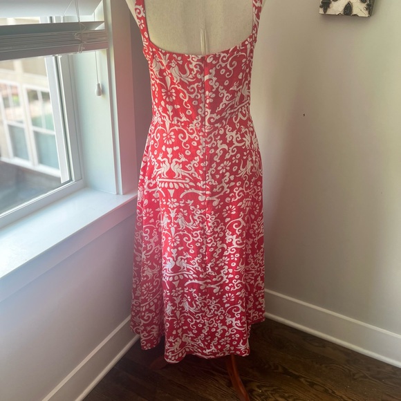 Red and white print maxi/midi dress by SOLINI is a summer must have!! - Picture 3 of 4